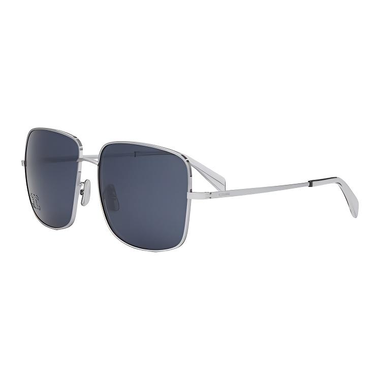 

Celine Square Sunglasses With Logo Women sunglasses Silver CL40284U16V Brown Eyeglass Pouch