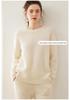 Women's Casual Round Neck Cashmere Knit Sweater - Thickened Double-Strand, Versatile and Loose Fit