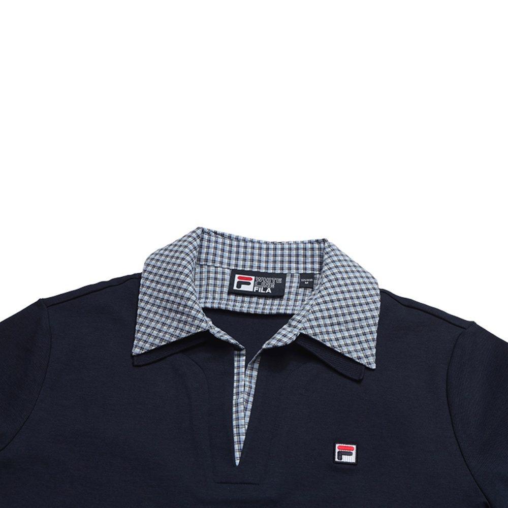 FILA Heritage Short Sleeved Dresses Women's Smoke Blue Polo Collar Moderate F11W628308FDB