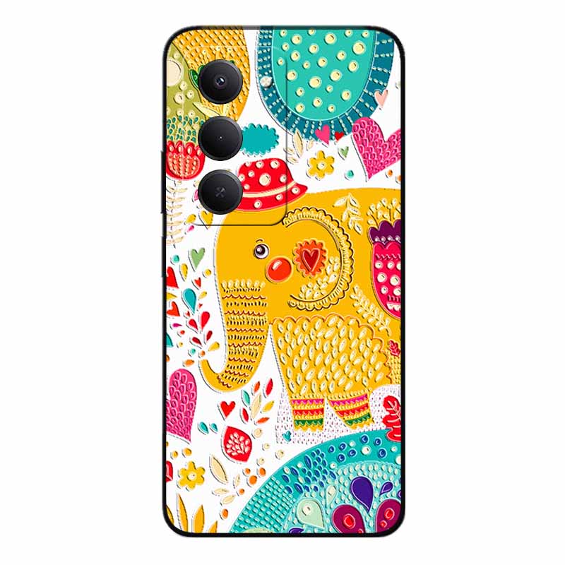 3D Emboss Cases For Redmi 15 5G 4G Relief Emboss Soft Silicone Back Cover For Xiaomi Redmi15 Flower Relief  Funda Redmi 15 4G 5G