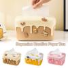 Cute Cream Tissue Box with Accessories Spring Lifting Paper Box Large Capacity DIY Tissue Storage Box Living Room Bathroom