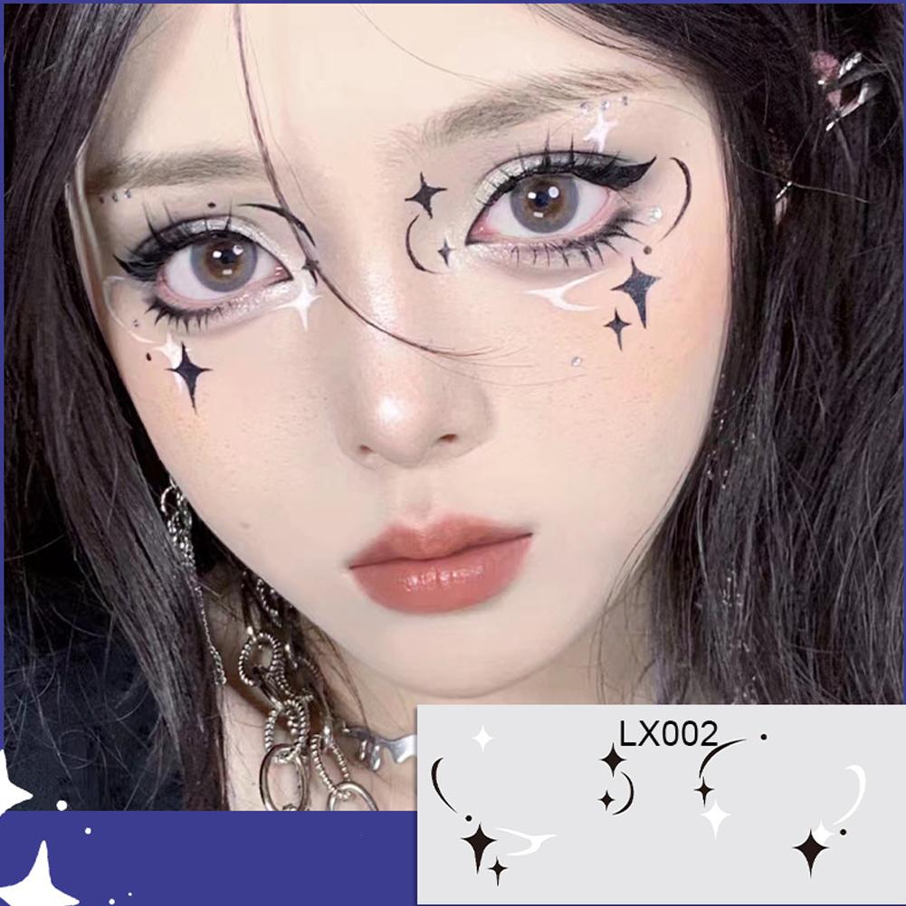 Temporary Blush Tattoo Sticker Songkran Facial Tattoo Tattoo Star Face Tattoo Waterproof Makeup M0X9