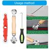 Double Head Spline Roller Tool Set With Nylon Wheel Rubber Strips For Aluminum Frame Screen Door Window Maintenance