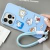 Korean Style Cute Dog Is Suitable for Apple 16/17promax Mobile Phone Case iPhone15 Skin Matte 13/14 Set