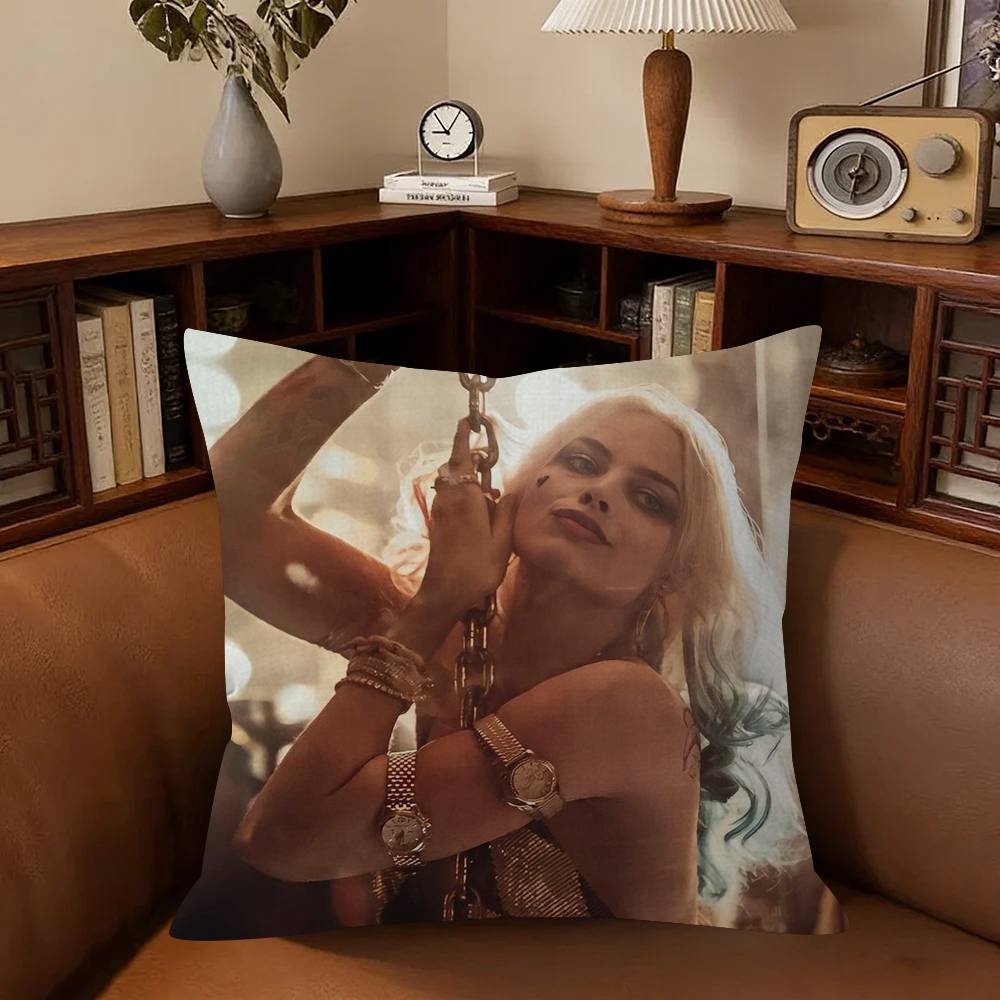 Cushion Cover Inches Farmhouse Decor Home Throw Pillow Covers For Couch Decorations Movie H-H-Harley Cool Quinn