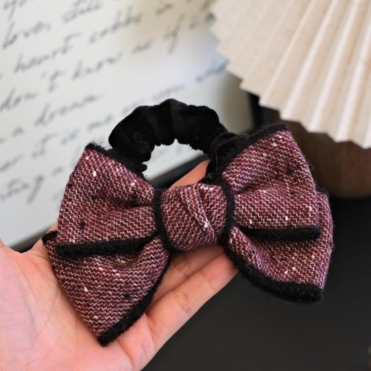 Large DIY Bow Ponytail Holder for Kids - Autumn/Winter Fragrance Style Hair Tie