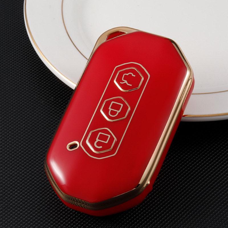 Fashionable Gold Edge TPU Key Cover for 2020 Wuling Ka Jie