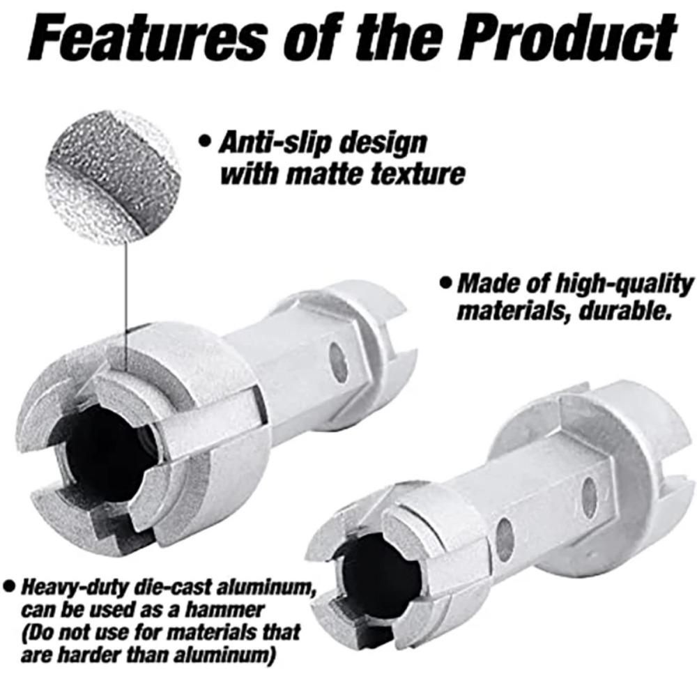Tub Drain Remover Wrench Dual Ended Drain Wrench Tool Zinc Alloy Wrench for Bathroom