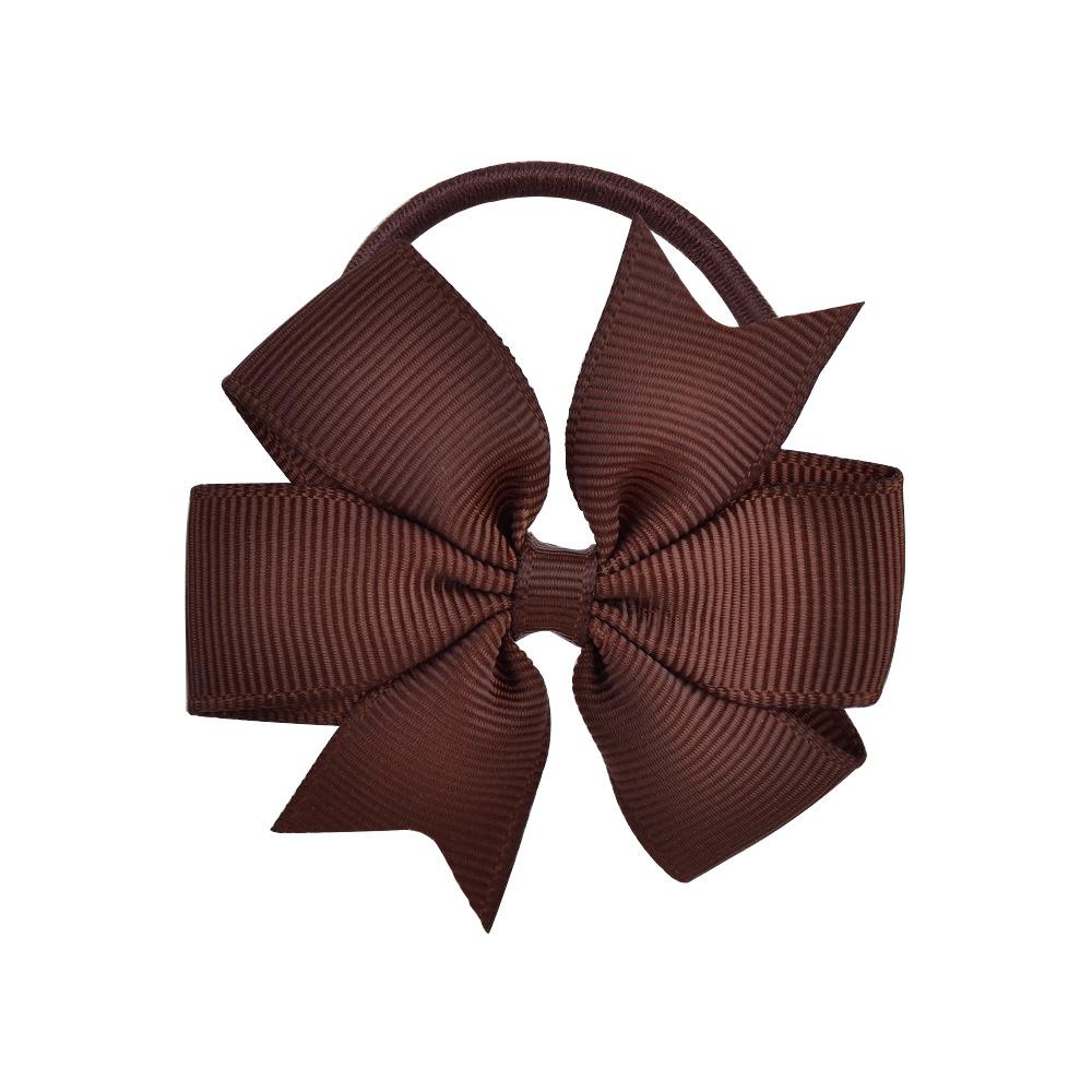 Cute Grosgrain Ribbon Bows Elastic Hair Bands For Girls Baby Lovely Ponytail Holder Hair Ties Children Kids Hair Accessories