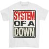 Męska koszulka System Of A Down Triple Stack Box Slim Fit Rozmiar X-Large Biała