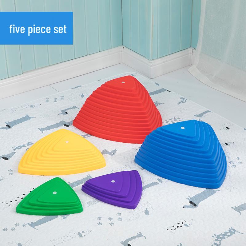 Colorful Sensory Balance Stones: Kindergarten River Crossing & Tactile Training Set