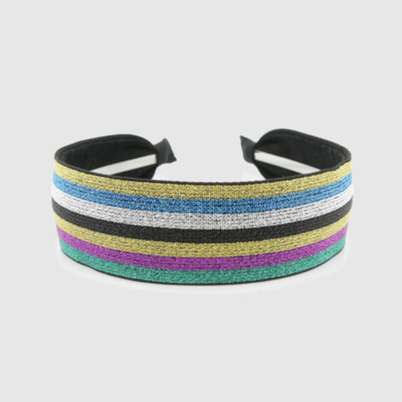 

LALA Блестящая полосатая повязка для волос P-Мятный FREE