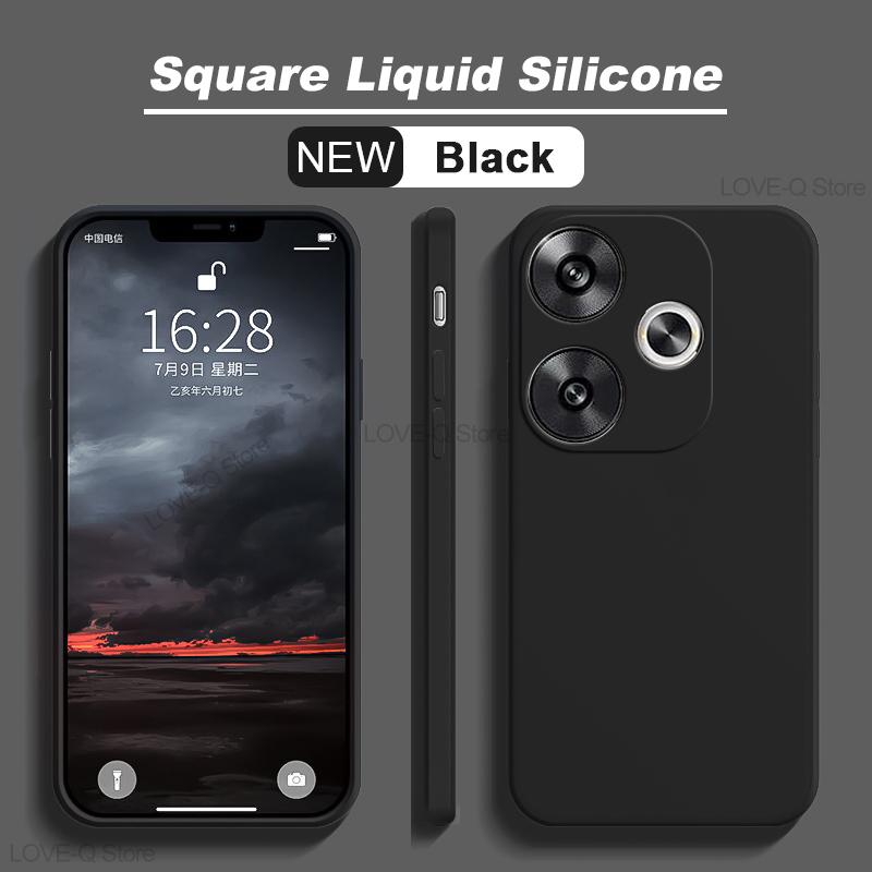 For Poco F6 F 6 PocoF6 Case Liquid Silicone Soft Cover For Xiaomi Poco F6 Poco F 6 Pro F6Pro PocoF6 Shockproof Phone Cases