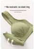 Red Polka Dot Wire-Free Push-Up Bra for Middle-Aged & Elderly Women