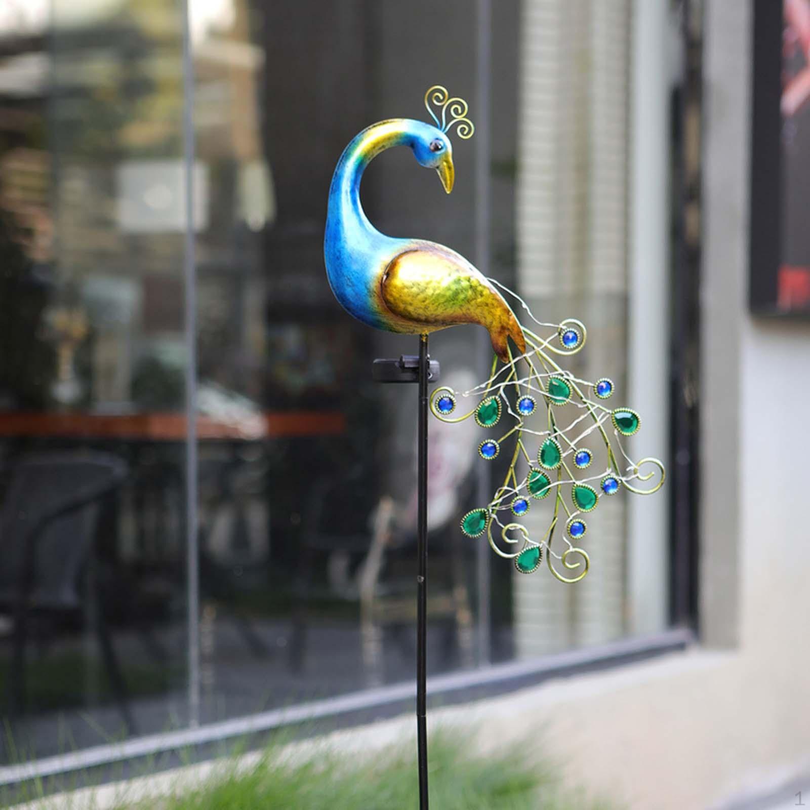 

Наружные солнечные фонари в виде павлина, украшение двора для газона