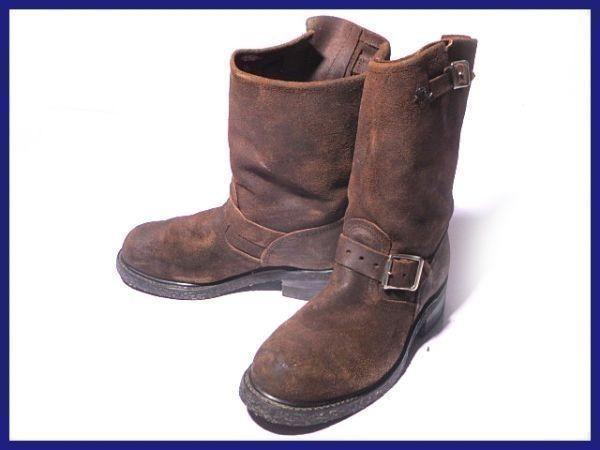 

90-е/PT91 Винтажные Сделано в США/Подошва из нейлона/Инженерные ботинки со стальным подноском/5EE/23.0-23.5/Темно-коричневые/Рабочие ботинки