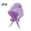 Sunshade Hat with Fixed Straps Adjustable Elasticity Breathable Quick-Drying Demon Hat Solid Color Design Lace-up Hat