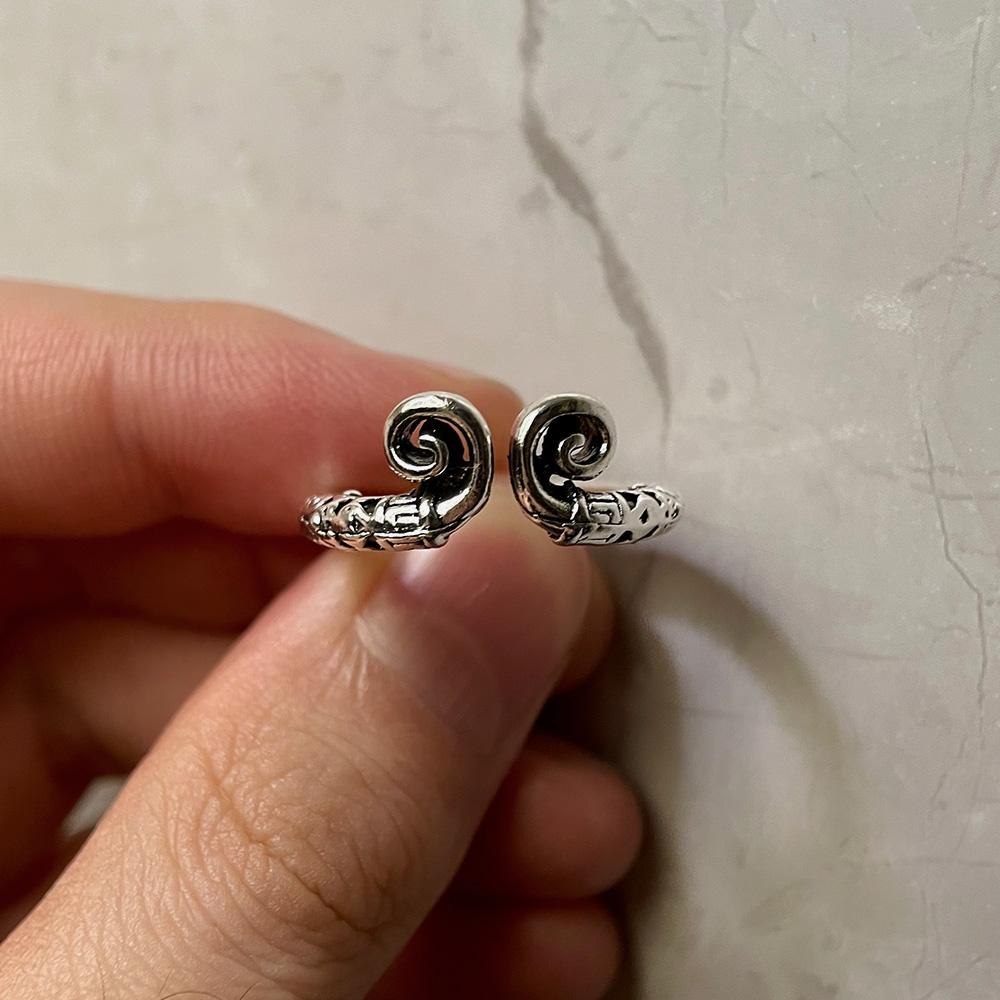 Retro Black Myth Wukong Golden Cudgel Headband Ring For Men Zinc Alloy Color Punk Gothic Open Ring Monkey King Accessories Zircon