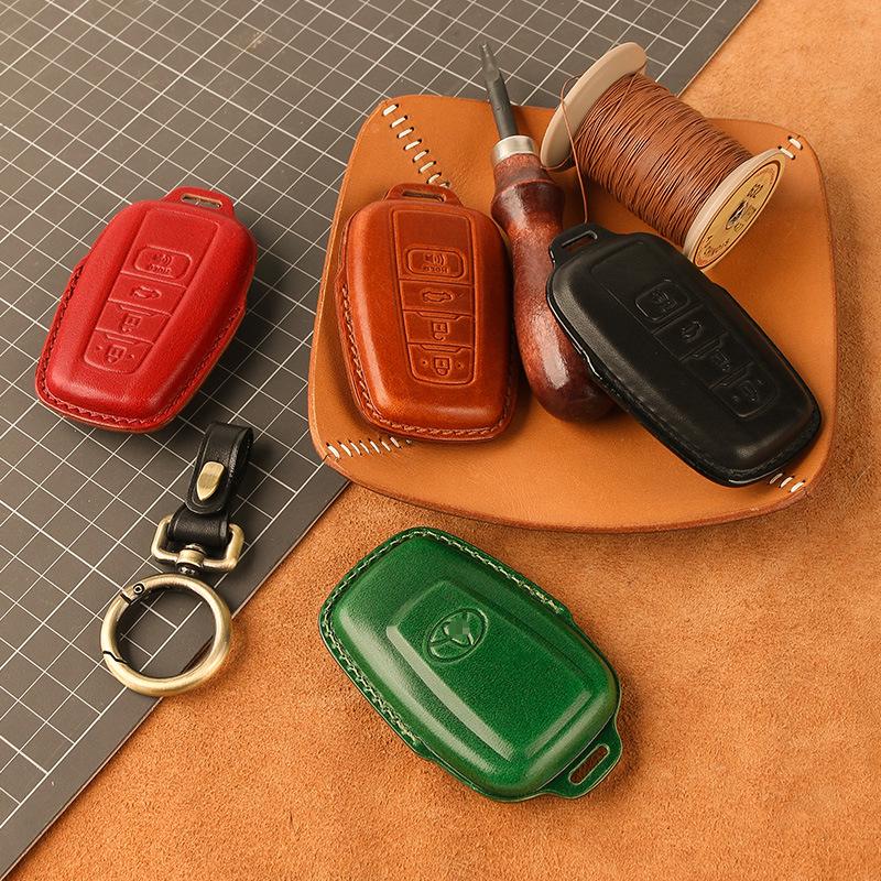 Genuine Leather Key Case for 2021 Toyota Avalon Hybrid