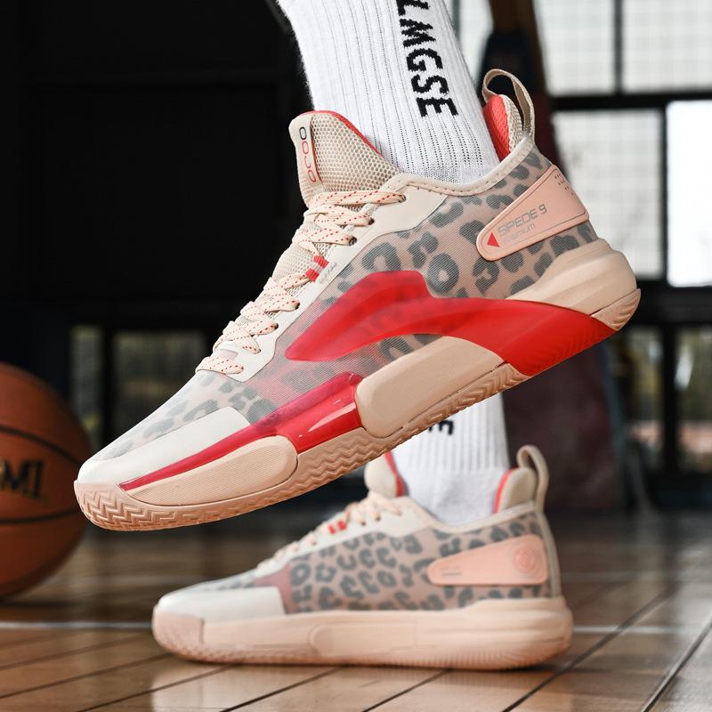 Outdoor Breathable Fly-woven Sports Shoes Spring New High-top Actual Basketball Shoes Pink Panther Casual Fashion Couple Shoes