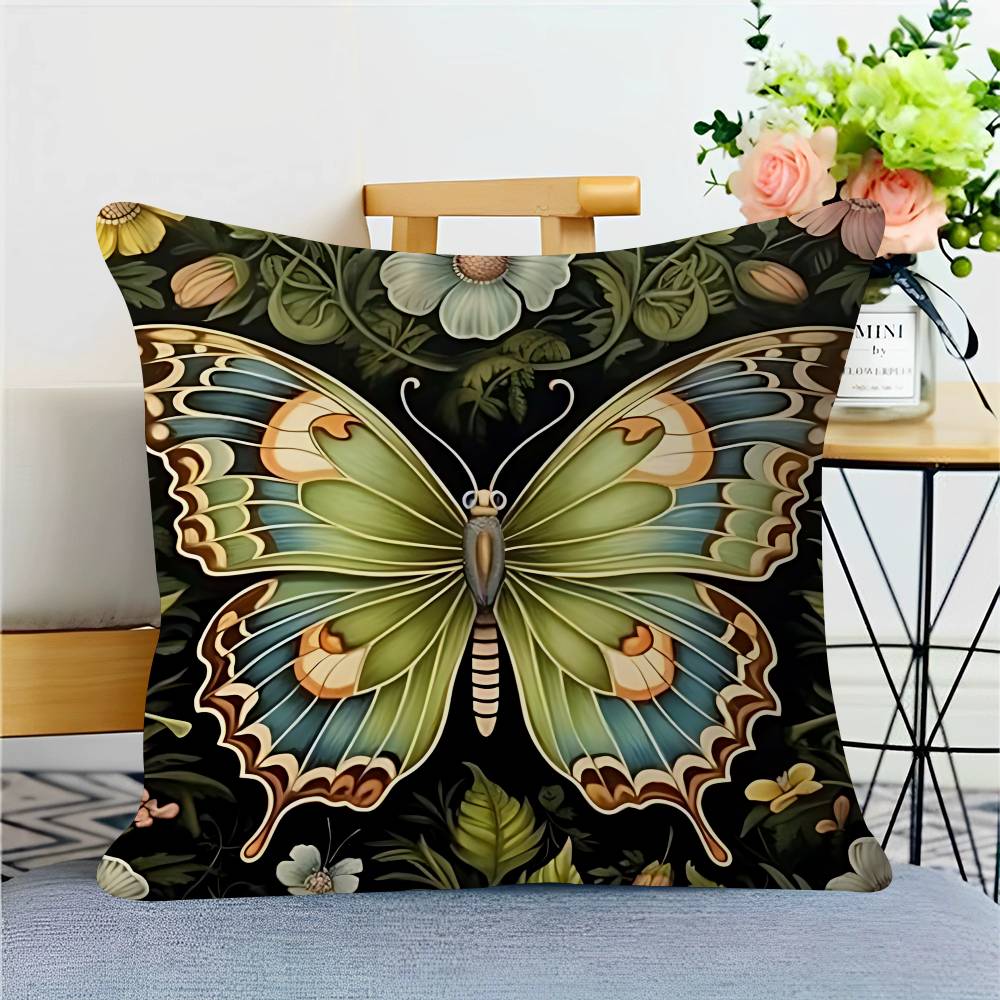 

Art W-William-Morris Pillow Covers Cartoon Sofa Decorative Home Double-sided Printing Short Plush Cute Cushion Cover 16x16Inch