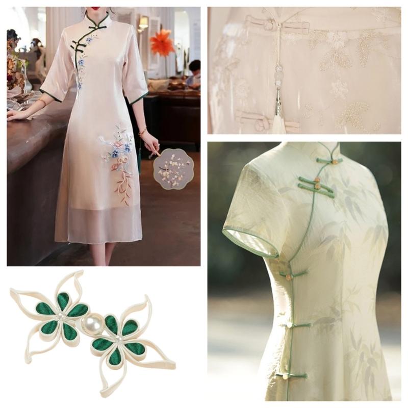 Traditional Cheongsam Knot Button Butterfly Shape Chinese Closures Buttons Sewing Fasteners for Clothing Embellishment
