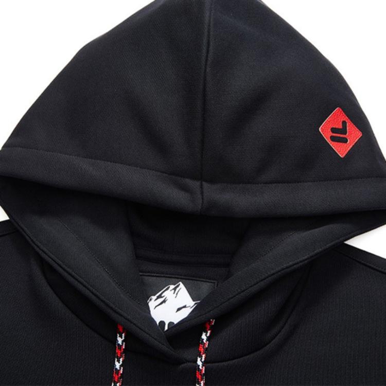 Fila Fusion Casual Sports Pullover Hoodie Women hoodies Black T11W117210F-BK
