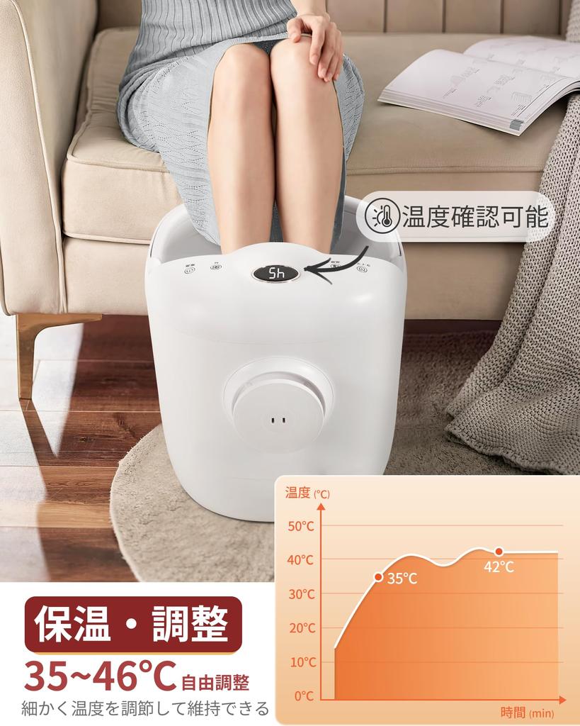 GOQRAQ Footbath Footbath with Heat Retention Function Footbath Footbath Bucket Electric Footbath Bucket with Lid Timer Electric Massage Ball Footbath