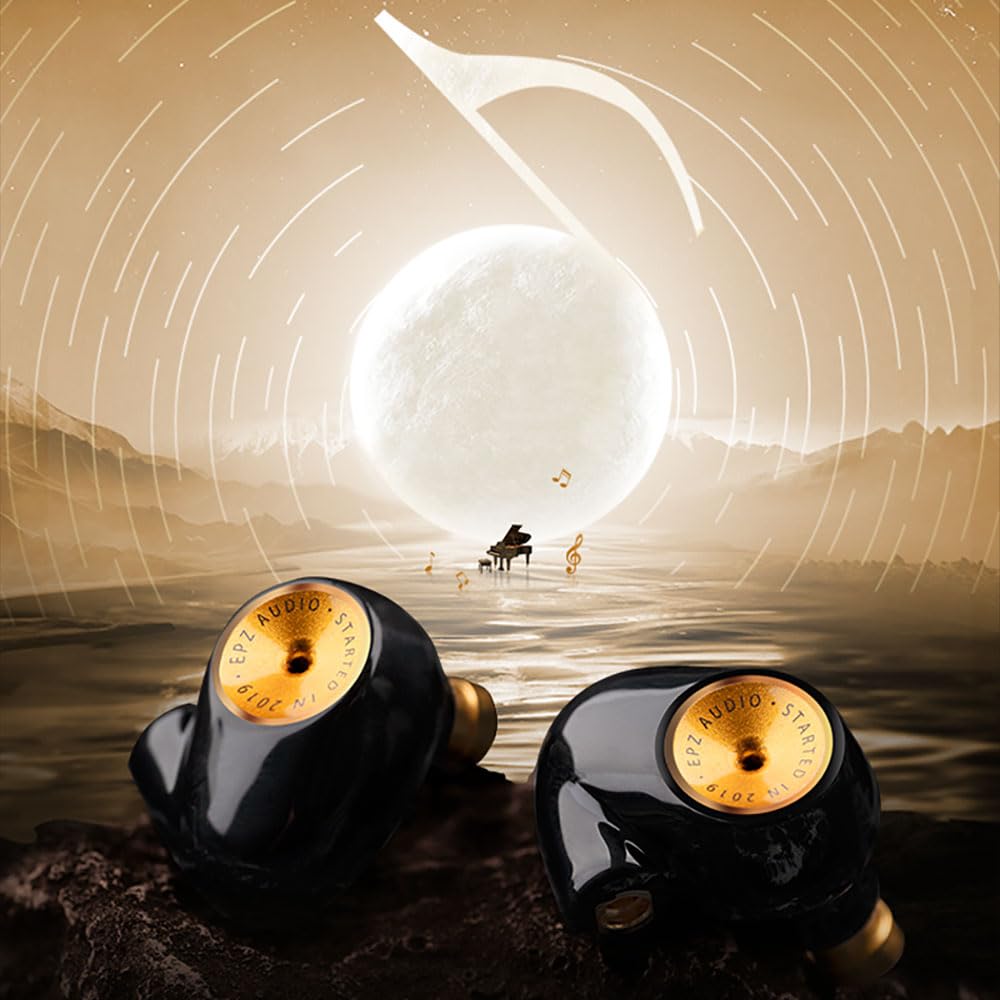 Hifi Kingdom EPZ Q5 Hifi Monitoring Dual Cavity Dual Magnetic 10mm Ceramic Carbon Nano Dynamic Coil 4 Core Single Crystal Silver Plated Copper MMCX