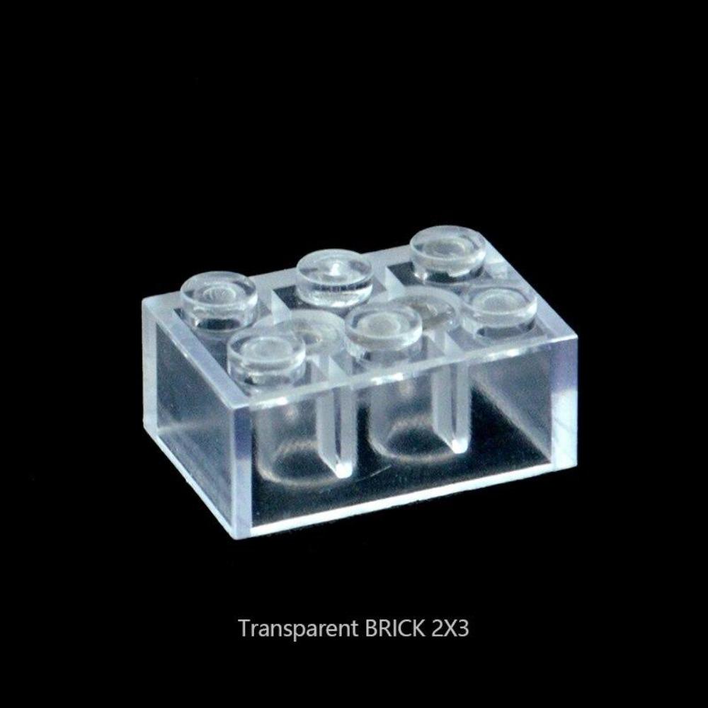 Small particles 1x2 2x3 2x4 1x1 Bricks MOC Parts Transparent Bricks Building Blocks Gifts Toys for Children