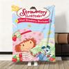 Süßer Cartoon s-Erdbeer S-Sahnetorte Überwurf Flanell Flauschig Weich Decke Warm Hautfreundlich Überwurf für Sofa Bett Büro Nickerchen Winter