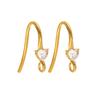 10pcs Stainless Steel PVD Gold Plated Zircon Earring Hooks Wires for DIY Jewelry Findings Accessories Handmade Earrings Making
