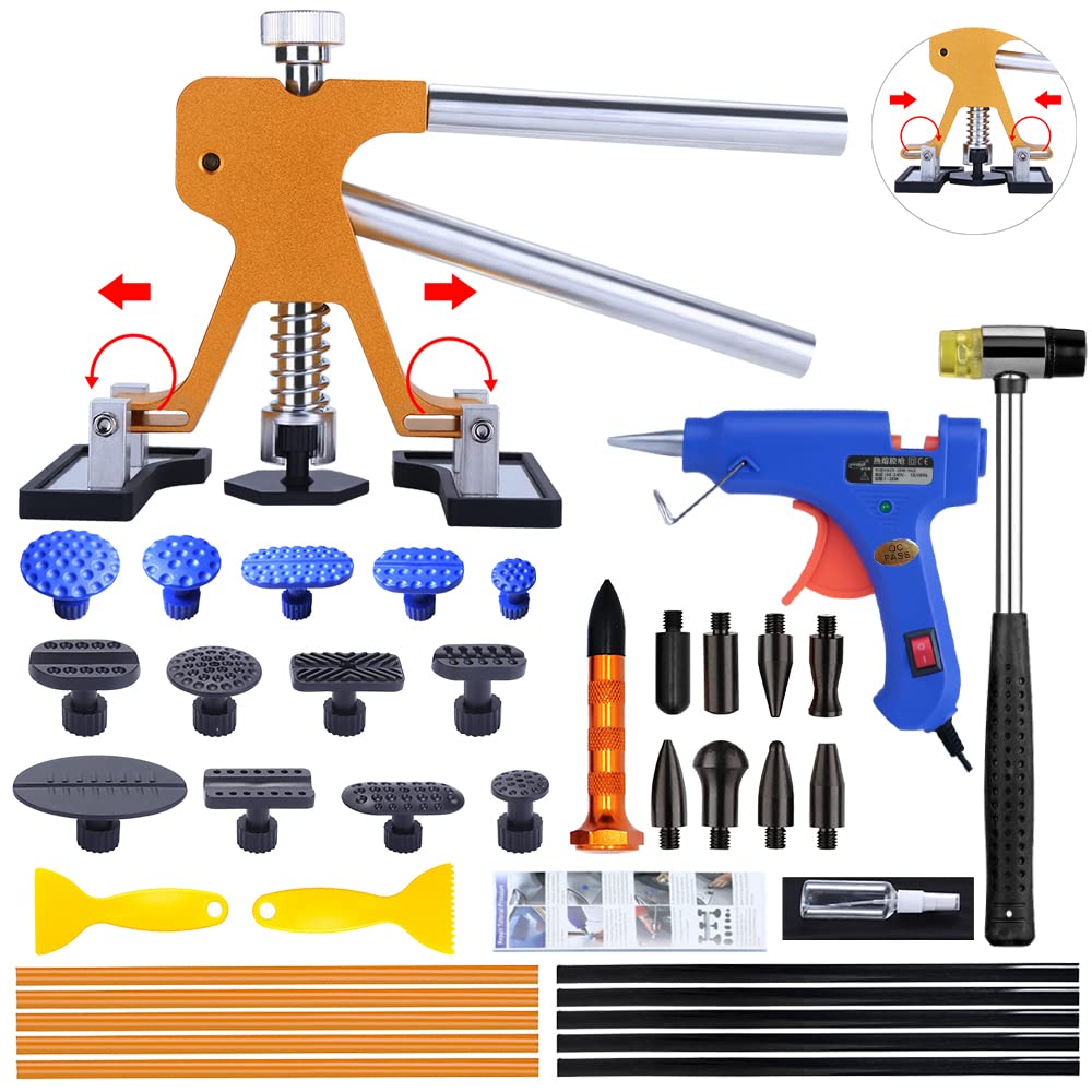 Manelord Dent Repair Car Dent Repair Dent Repair Car Dent Removal Pulling Dent Repair Japanese Instruction Manual 39 Pieces Improved Kit, Kit, Tools,