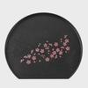 Japansk Kirsebærblomst Plastbrett - Rektangulært/Rundt, Imitert Trefiber, for Tekopper & Frukt, Svart