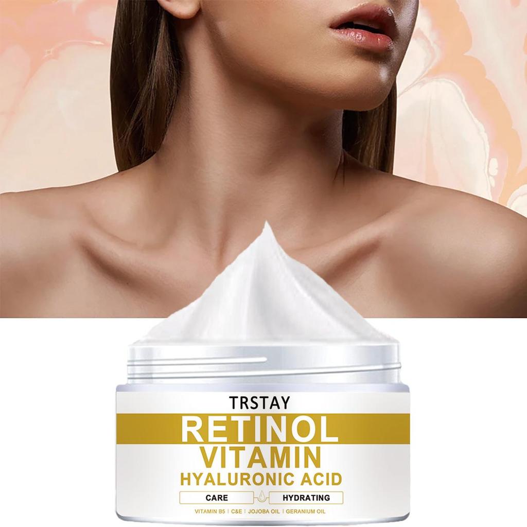 TRSTAY Omlazující krém na obličej, kolagen, retinol a kyselina hyaluronová Luxusní oční krém proti vráskám pro prevenci suchých linek