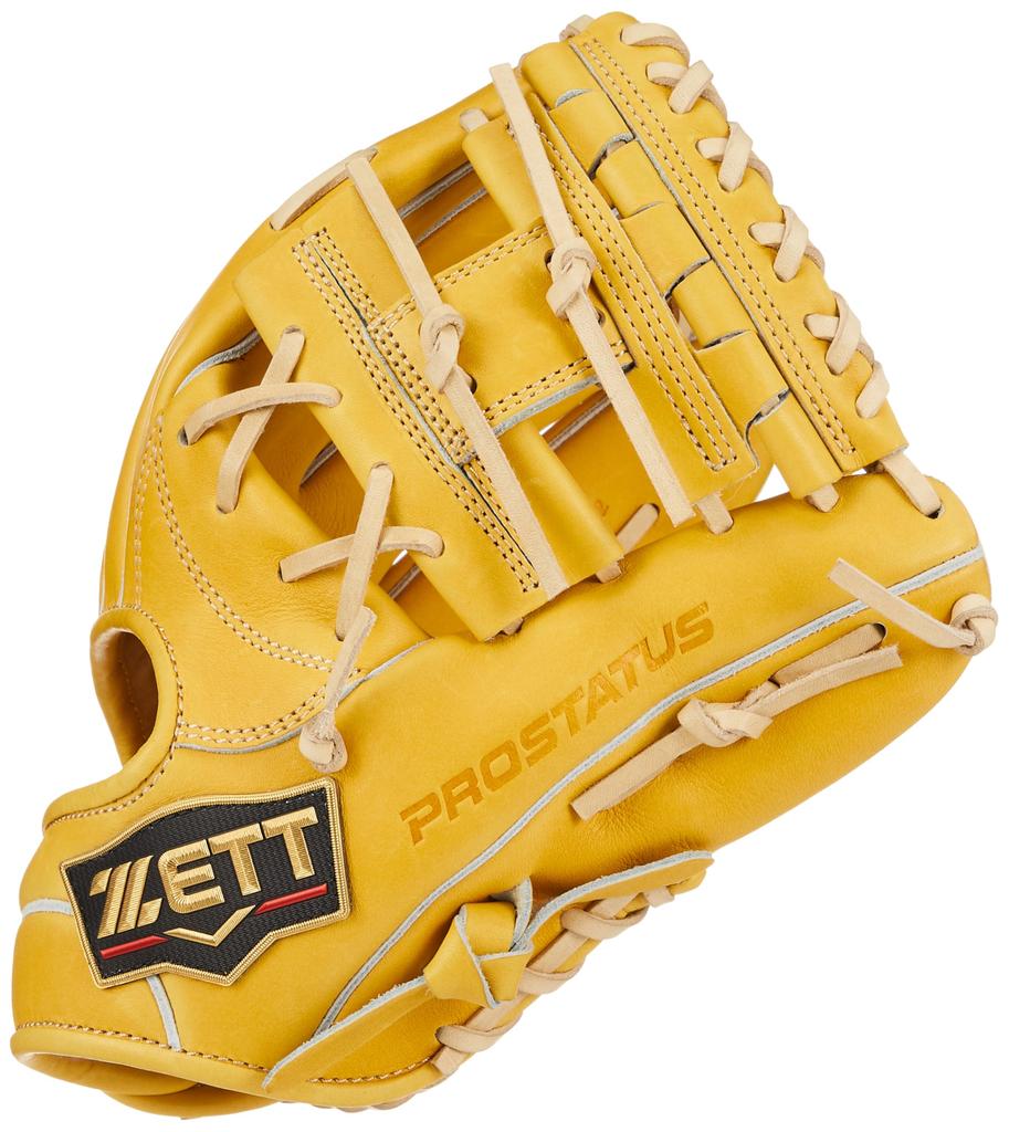 ZETT Pro Status SE Soft Baseball Glove for Second and Genda Sosuke True Yellow X Pastel Brown BRGB565S Shortstop, Type, (5432), Right-Handed Throw,