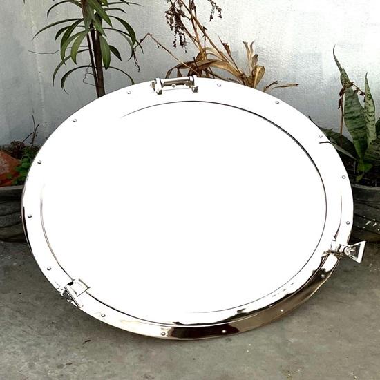 

Large 76.2 cm Porthole Window Nautical Maritime Wall Decor 76.2 cm серебряный