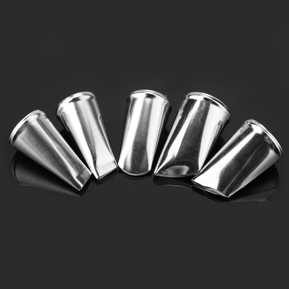 5pcs Polished Finish Piping Tips Set Conical Shape Rose Piping Tips Icing Nozzles  Cupcake Frosting