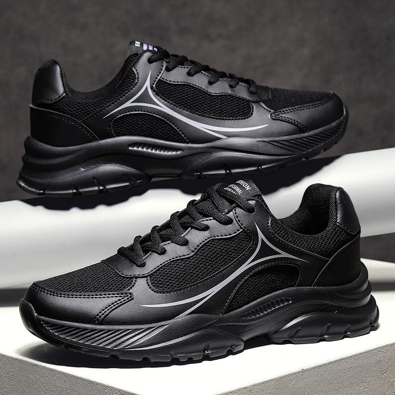 Men's Shoes Mesh Casual Shoes Men's Simple Low-top Outdoor Running Sports Shoes Platform Trend