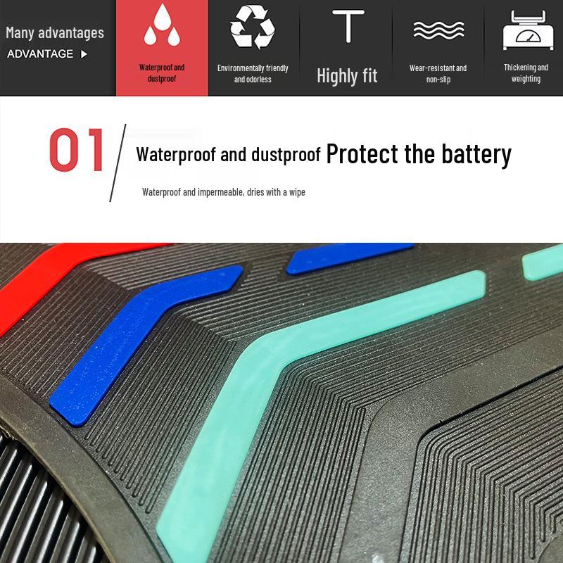 Ri Lu Xing M2 Waterproof Non-slip Rubber Foot Mats for Electric Scooter