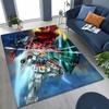 Tappeto Robot Cartoon Gundam Retrò Stile 27 per Camera da Letto Soggiorno Divano Casa Zerbino Decorazione, Tappetino Pavimento Grande Antiscivolo per Bambini Regalo