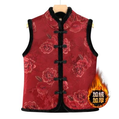 Thickened Autumn and Winter Vest for the Elderly, New Vest, Velvet Warm Jacket Vest