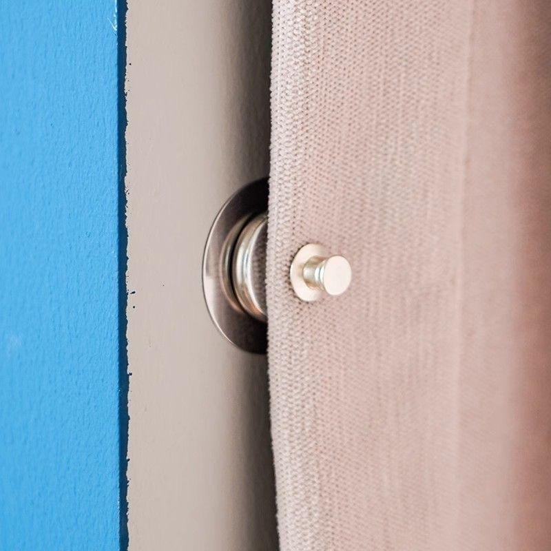 30/1Pairs Magnetic Curtain Clips Self-Adhesive Wall Mounted Magnet Buckle with Patch Detachable Shower Curtain Fixed Fasteners