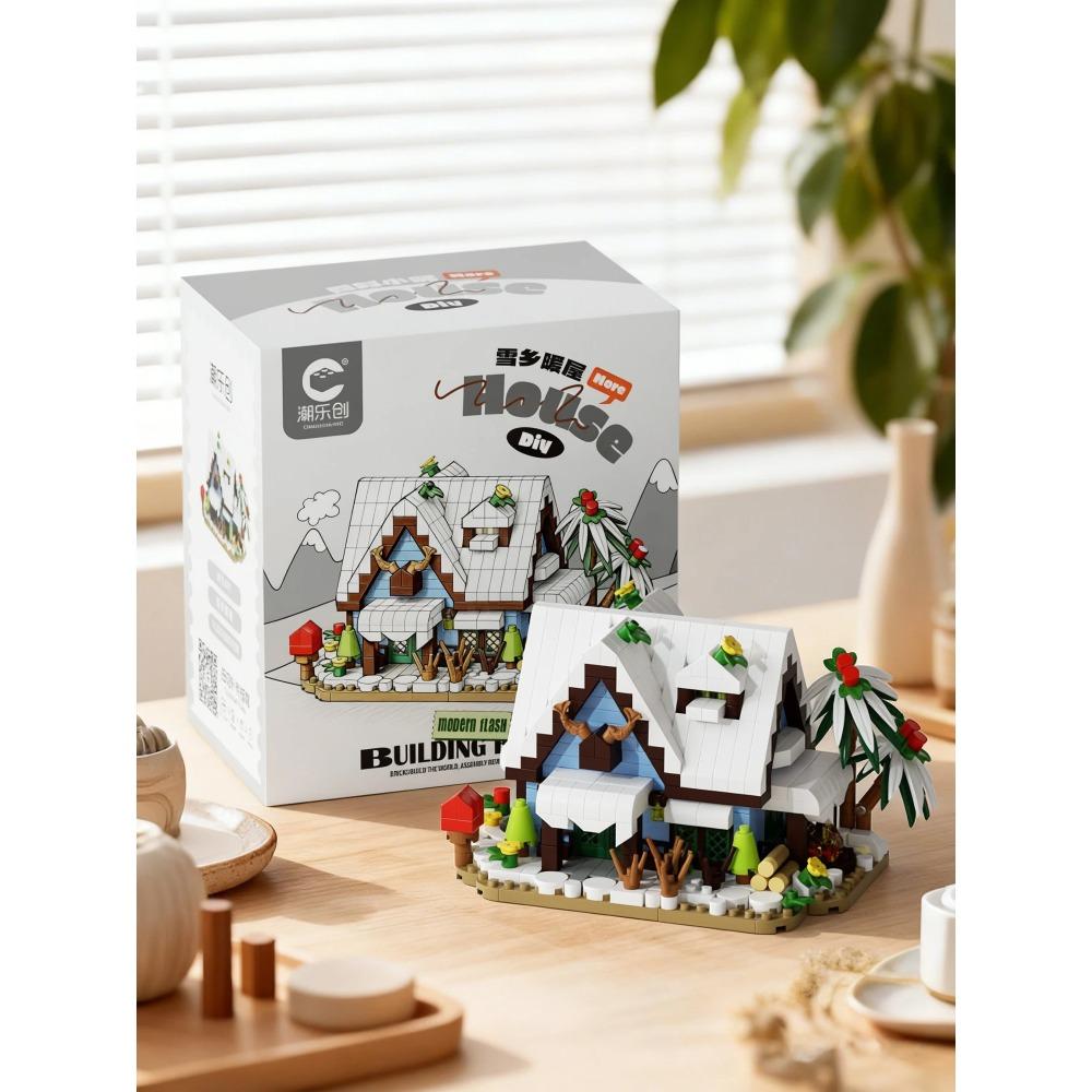 479PCS Forest Cabin Mini Building Blocks Set City Street View Greenhouse Windmill Tree House DIY Model  Birthday Gift