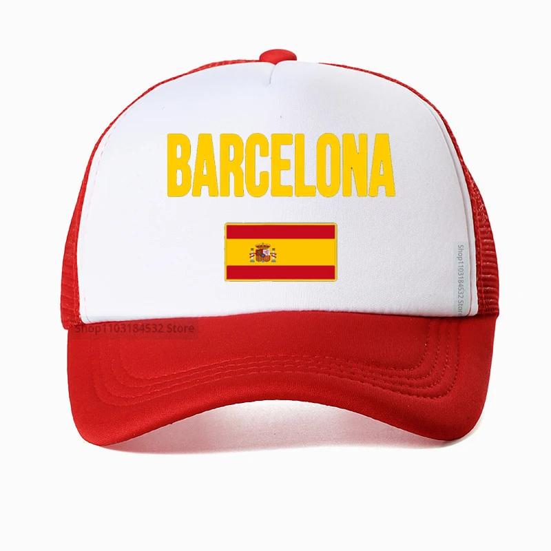 Spain Barcelona Graphic Baseball Cap for Men Spanish Bullfight Printed Dad Hat Vintage Espana Flag hats cool Mesh Trucker hat