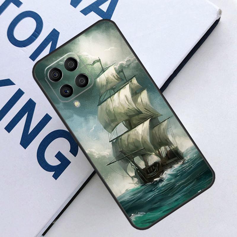 Sailing Pirate Ship Boat For Samsung Galaxy M35 M55 M14 M34 M54 M11 M21 M31 M13 M33 M53 M15 M12 M32 M52 M06 M16 Case