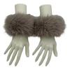 1 Pair Faux Fur Wrist Warmers Fluffy Women Plush Sleeve Cuffs Windproof Thermal Accessory for Jackets Sweaters