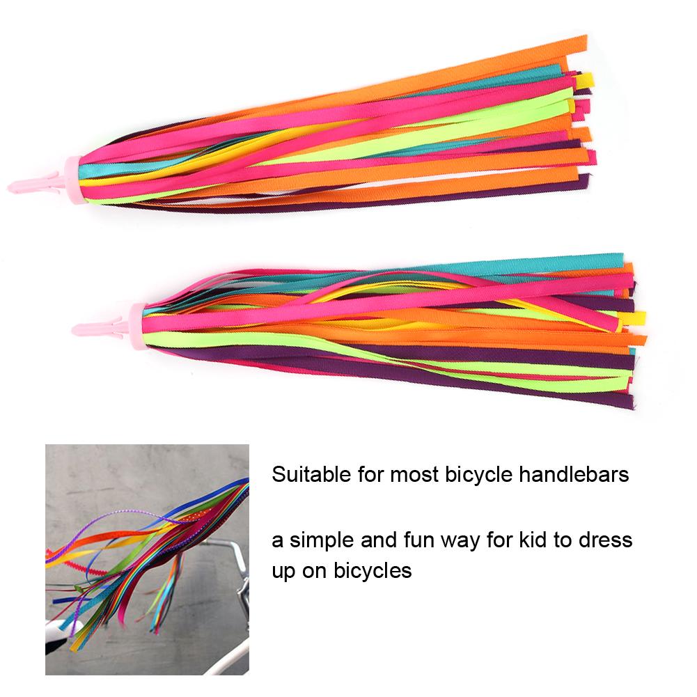 1 Pair Bike Tassel Ribbons Handlebars Streamers Children Kid Scooter Bike Accessories(Multi Color )