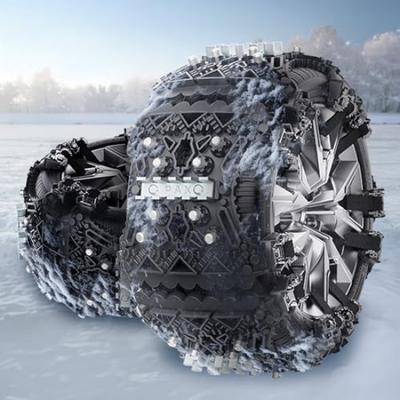 SEALIGHT Snow Chains for Passenger Tire Snow Tire Chains for Tire Easy Escape and Emergency Snow Standard Compatible with Tire Widths Includes Storage