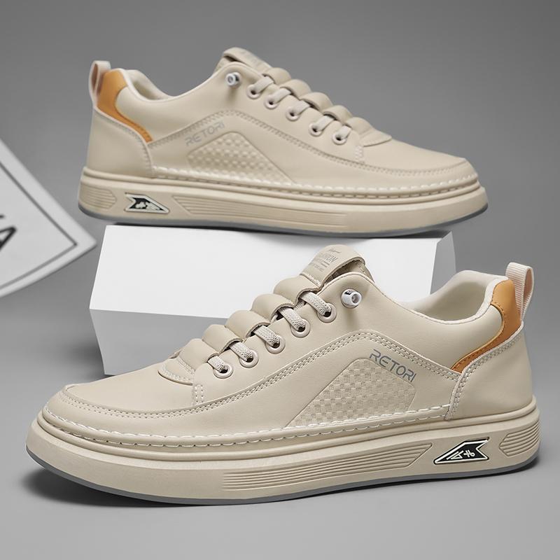 Men's Vulcanized Shoes  Spring Comfortable Solid Color Sneakers Mens Outdoor Fashion One-step Breathable Casual Shoes Tenis